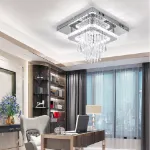 Picture of 30CM Modern Square LED Crystal Ceiling Light,  Minimalist Chandelier for Living Room & Bedroom