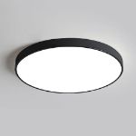 Picture of 40CM 24W Sleek Black LED Ceiling Light, Ultra-Thin Flush Mount Fixture for Bedrooms & Kitchens