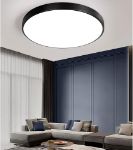 Picture of 40CM 24W Sleek Black LED Ceiling Light, Ultra-Thin Flush Mount Fixture for Bedrooms & Kitchens