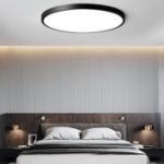 Picture of 40CM 24W Sleek Black LED Ceiling Light, Ultra-Thin Flush Mount Fixture for Bedrooms & Kitchens