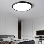 Picture of 40CM 24W Sleek Black LED Ceiling Light, Ultra-Thin Flush Mount Fixture for Bedrooms & Kitchens