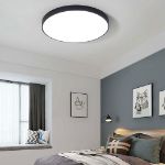 Picture of 60cm 48W Black Round LED Ceiling Light – Modern Surface Mount Indoor Lighting