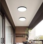 Picture of 60cm 48W Black Round LED Ceiling Light – Modern Surface Mount Indoor Lighting