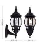 Picture of Classic Black Outdoor Wall Light, IP44 Waterproof Garden Lantern with 6W LED Bulb