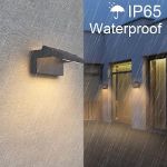 Picture of  24W Modern LED Wall Light , IP65 Waterproof Adjustable Outdoor & Indoor Lamp, 1500LM, Warm White 3000K, Anthracite Finish