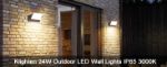 Picture of  24W Modern LED Wall Light , IP65 Waterproof Adjustable Outdoor & Indoor Lamp, 1500LM, Warm White 3000K, Anthracite Finish