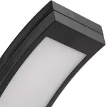 Picture of Modern 10W LED Outdoor Wall Light with PIR Motion Sensor,  Curved Arc Black Security Lamp, IP54 Waterproof