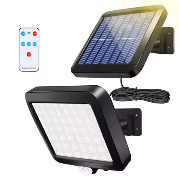 Picture of Solar-Powered PIR Motion Sensor LED Wall Light, Outdoor Garden Security Flood Lamp