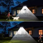 Picture of Solar-Powered PIR Motion Sensor LED Wall Light, Outdoor Garden Security Flood Lamp