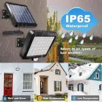 Picture of Solar-Powered PIR Motion Sensor LED Wall Light, Outdoor Garden Security Flood Lamp