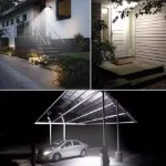 Picture of Solar-Powered PIR Motion Sensor LED Wall Light, Outdoor Garden Security Flood Lamp