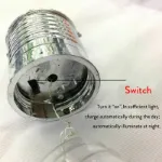 Picture of Hanging Solar-Powered LED Light Bulb with Clip, Outdoor Garden & Camping Lamp