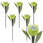 Picture of 6-Pack Solar-Powered LED Tulip Flower Lights, Outdoor Garden Yard Decoration