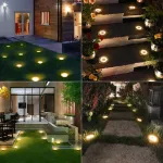 Picture of LED Solar Ground Lights  Outdoor Waterproof Decking & Pathway Lamps for Garden, Lawn & Patio