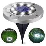 Picture of LED Solar Ground Lights  Outdoor Waterproof Decking & Pathway Lamps for Garden, Lawn & Patio