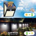 Picture of 140LED Solar Security Lights Outdoor, Motion Sensor Lights 270º Wide Angle Waterproof Solar Powered Wall Lights With Three Modes