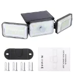 Picture of 368 LED Solar-Powered PIR Motion Sensor Wall Light, Outdoor Security Lamp