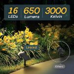 Picture of 4-Pack Solar Spotlights, 16-LED Warm White Outdoor Lights, IP67 Waterproof, Dusk-to-Dawn Garden & Landscape Lighting