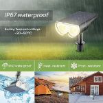 Picture of 4-Pack Solar Spotlights, 16-LED Warm White Outdoor Lights, IP67 Waterproof, Dusk-to-Dawn Garden & Landscape Lighting