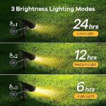 Picture of 4-Pack Solar Spotlights, 16-LED Warm White Outdoor Lights, IP67 Waterproof, Dusk-to-Dawn Garden & Landscape Lighting