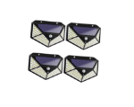 Picture of 4-Pack 100-LED Solar Motion Sensor Wall Lights, Outdoor Garden & Fence Lamps