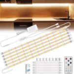 Picture of Under Cabinet LED Strip Lights, 12V UK Plug, Dimmable Warm White 2700K with Remote, Flexible Lighting for Kitchen, Shelves, TV & Desk