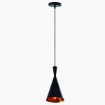 Picture of Industrial Pendant Light with Black & White Shade,  Ceiling Hanging Lamp for Kitchen & Dining