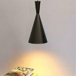 Picture of Industrial Pendant Light with Black & White Shade,  Ceiling Hanging Lamp for Kitchen & Dining