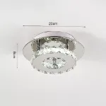 Picture of Luxe Square Crystal LED Chandelier, Modern Chrome Ceiling Light Fixture 