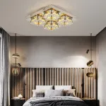 Picture of Luxe Square Crystal LED Chandelier, Modern Chrome Ceiling Light Fixture 