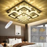 Picture of Luminous Cascade Crystal LED Chandelier,  Modern Flush Mount Ceiling Light