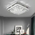 Picture of Luminous Cascade Crystal LED Chandelier,  Modern Flush Mount Ceiling Light