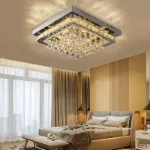 Picture of Luminous Cascade Crystal LED Chandelier,  Modern Flush Mount Ceiling Light