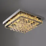 Picture of Luminous Cascade Crystal LED Chandelier,  Modern Flush Mount Ceiling Light