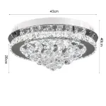 Picture of Luminous Cascade Crystal LED Chandelier,  Modern Flush Mount Ceiling Light