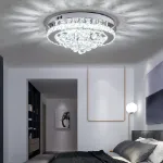 Picture of Luminous Cascade Crystal LED Chandelier,  Modern Flush Mount Ceiling Light