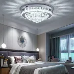 Picture of Luminous Cascade Crystal LED Chandelier,  Modern Flush Mount Ceiling Light