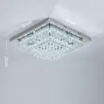 Picture of Luminous Cascade Crystal LED Chandelier,  Modern Flush Mount Ceiling Light