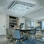 Picture of Luminous Cascade Crystal LED Chandelier,  Modern Flush Mount Ceiling Light