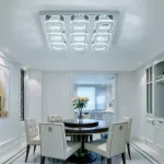 Picture of Luminous Cascade Crystal LED Chandelier,  Modern Flush Mount Ceiling Light