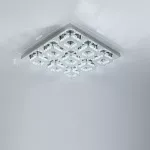 Picture of Luminous Cascade Crystal LED Chandelier,  Modern Flush Mount Ceiling Light