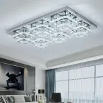 Picture of Luminous Cascade Crystal LED Chandelier,  Modern Flush Mount Ceiling Light