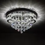 Picture of Luminous Cascade Crystal LED Chandelier,  Modern Flush Mount Ceiling Light