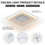 Picture of Chic LED  Ceiling Lamp – Modern Pendant Chandelier for Living Room & Bedroom