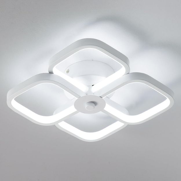 Picture of Modern 4-Head LED Chandelier, Elegant Ceiling Light for Living Room & Bedroom