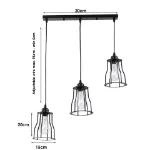 Picture of Vintage Industrial Pendant Light, Retro Hanging Lamp for Kitchen, Dining & Living Room