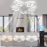 Picture of LED Ceiling Fan Light Dimmable Chandelier Living Room Lamp With Remote Control