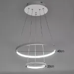 Picture of Modern LED Ceiling Light, Chic 2/3 Ring Pendant Chandelier with Dimmable Remote Control