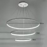 Picture of Modern LED Ceiling Light, Chic 2/3 Ring Pendant Chandelier with Dimmable Remote Control