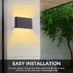 Picture of Dimmable LED Wall Sconce, Waterproof Outdoor & Indoor Decorative Light